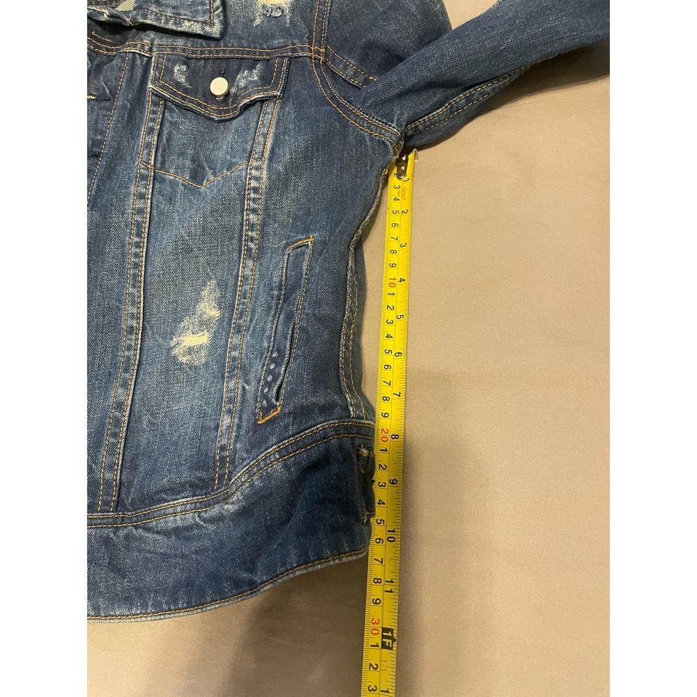 Blank Nyc - Basic Distressed Denim Jacket / Small - image 6